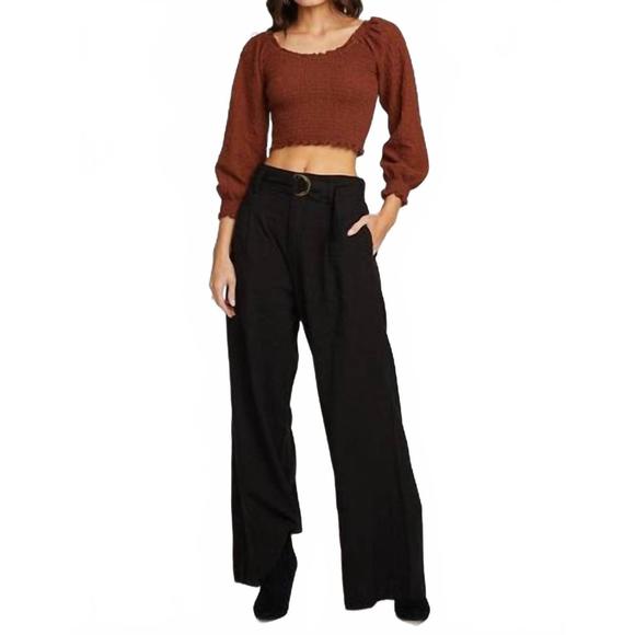 NEW SALTWATER LUXE phoebe pants in black - Picture 1 of 3